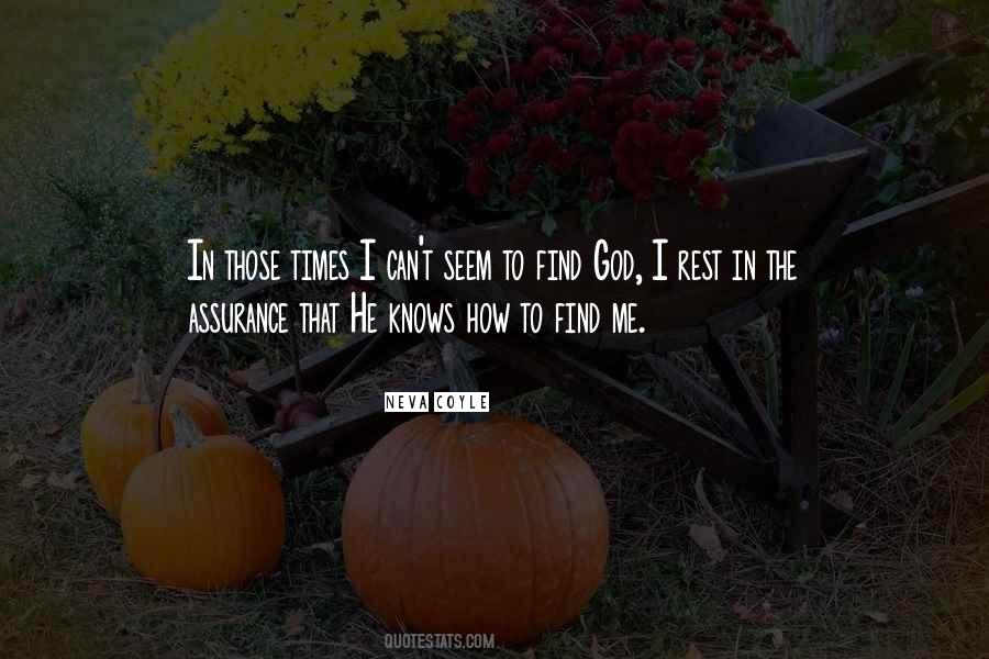 Assurance That God Quotes #864777