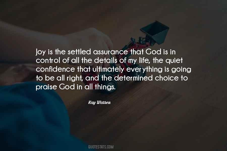 Assurance That God Quotes #912499