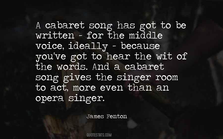 Quotes About Cabaret #48535