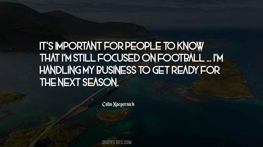 Quotes About Football Season #416388