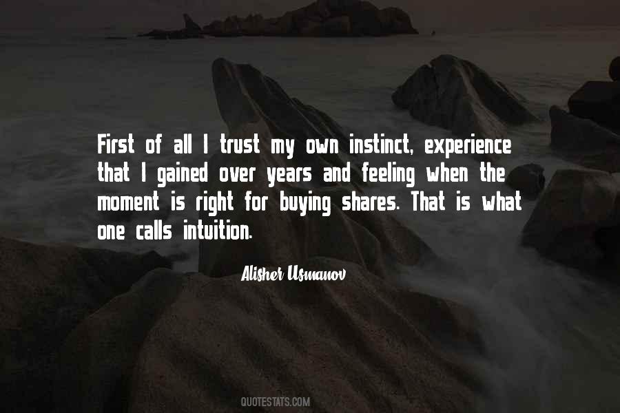 Quotes About Instinct Trust #1518248