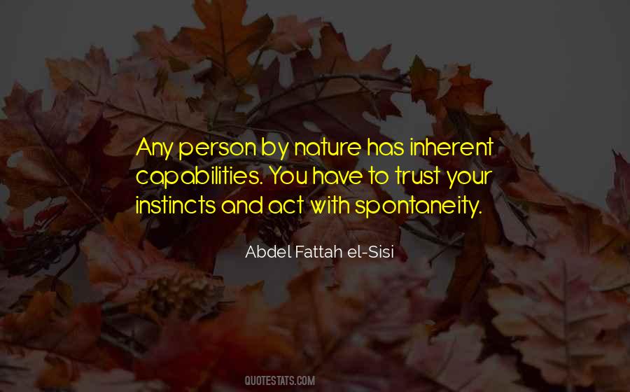 Quotes About Instinct Trust #1824011