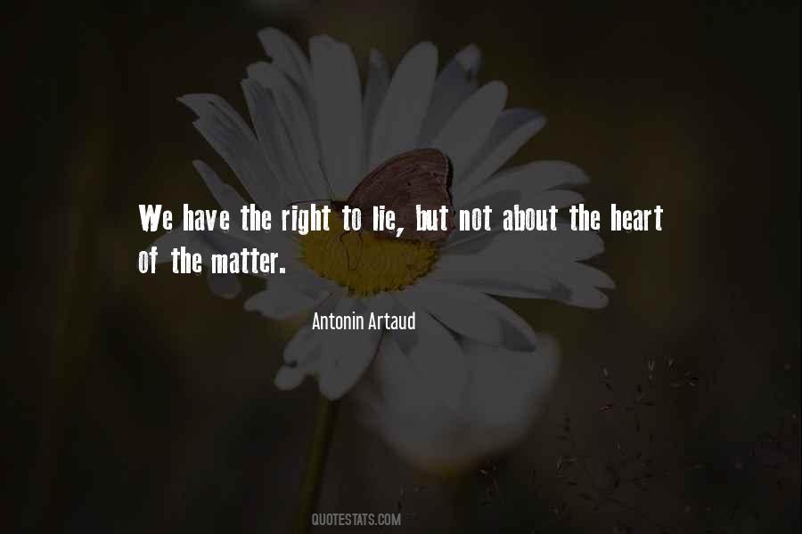 Heart Of The Matter Quotes #1500508