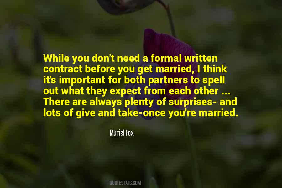 Quotes About Marriage Contract #1200566