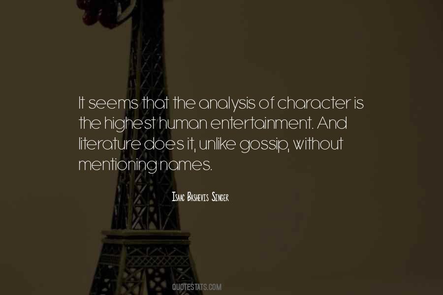 Quotes About Character Analysis #1331666