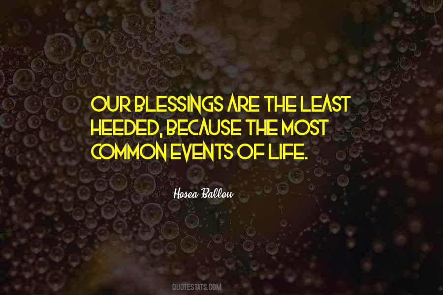 Quotes About Blessings #1763722
