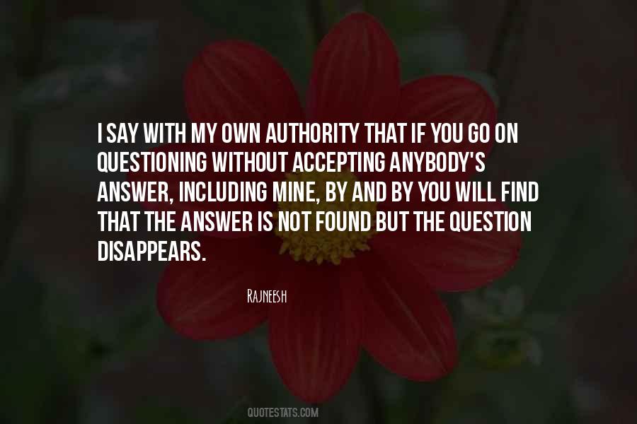Quotes About Accepting Authority #1059816