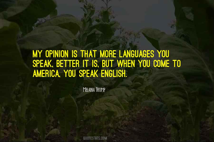 Speak English Quotes #534687