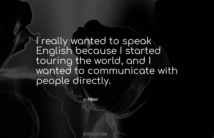 Speak English Quotes #780998
