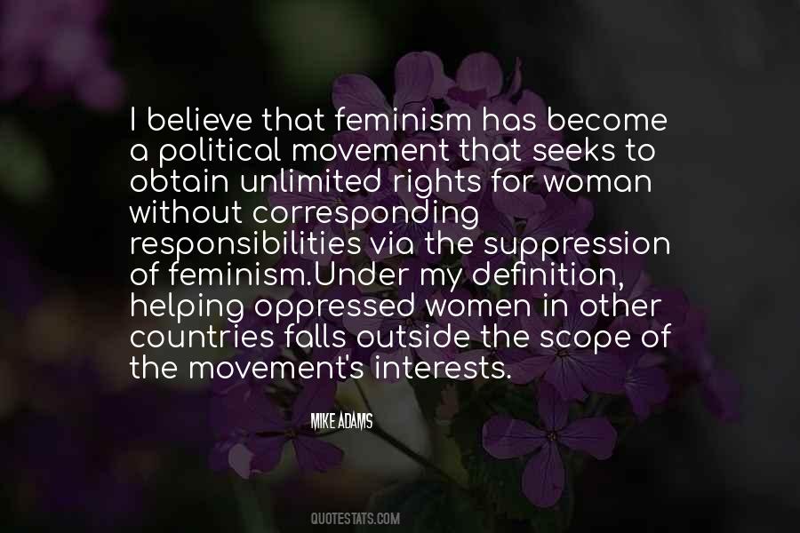 Quotes About The Feminist Movement #734471