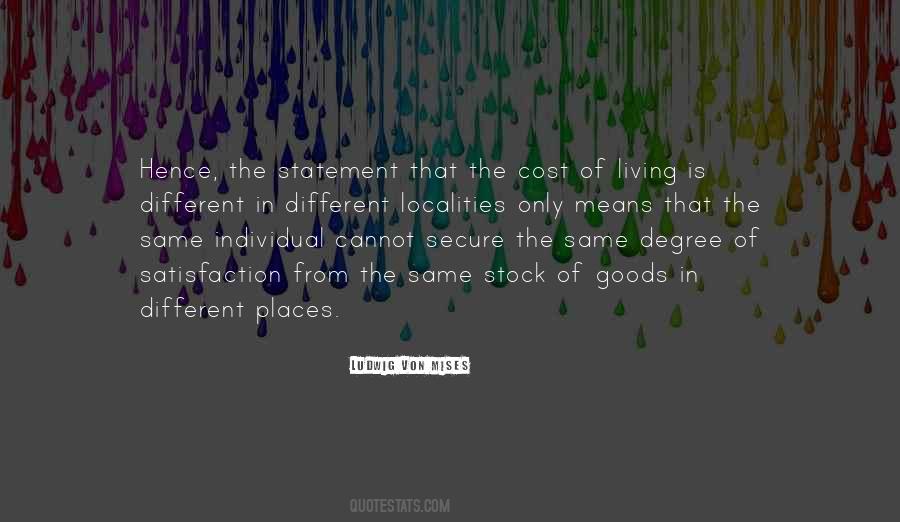 Quotes About Cost Of Living #576220