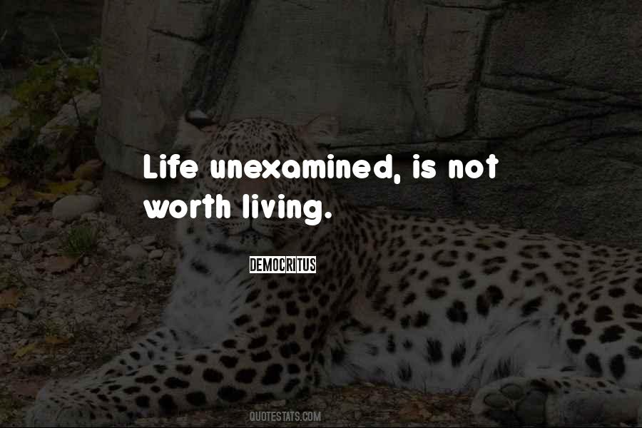 Quotes About Unexamined Life #1303675