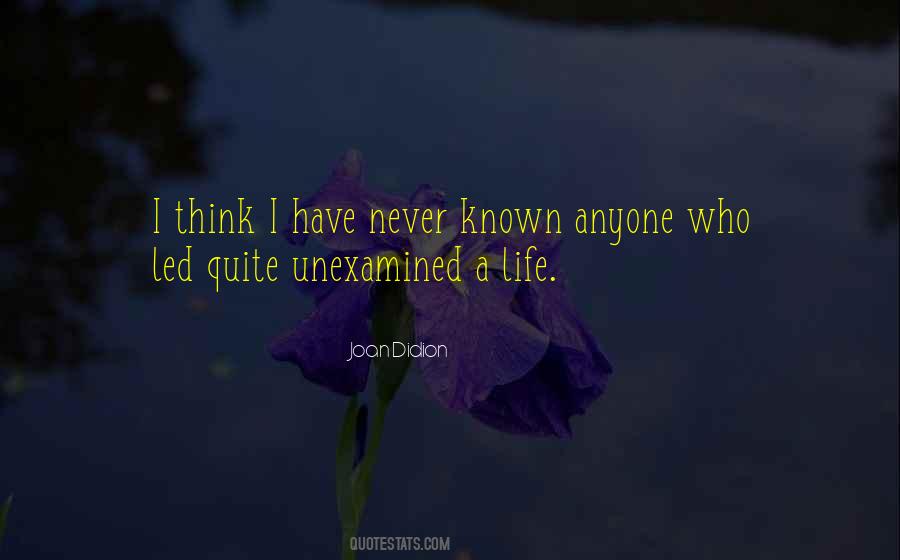 Quotes About Unexamined Life #591308