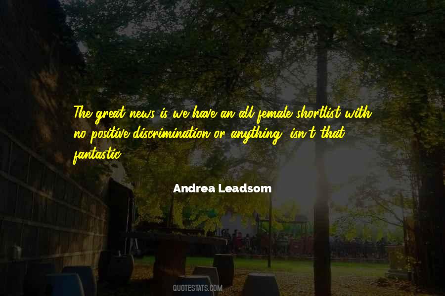 That Is Great News Quotes #1672356
