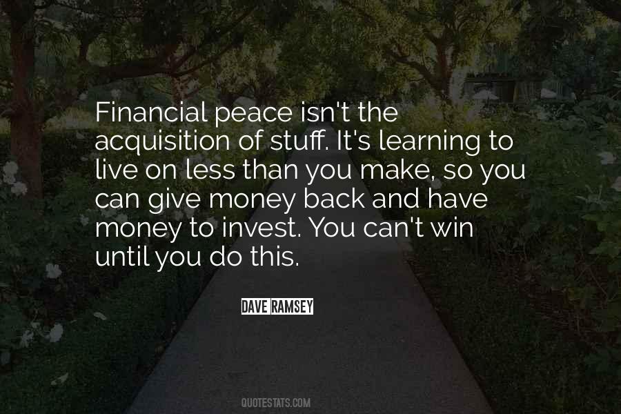 Financial Peace Quotes #1707259