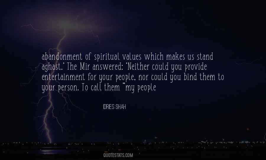 Spiritual Values Quotes #1386956