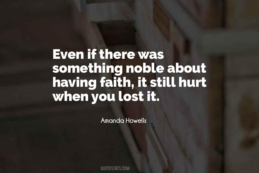 Quotes About Lost Faith #375637