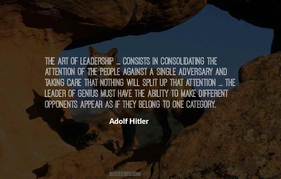 Quotes About Hitler's Leadership #331565