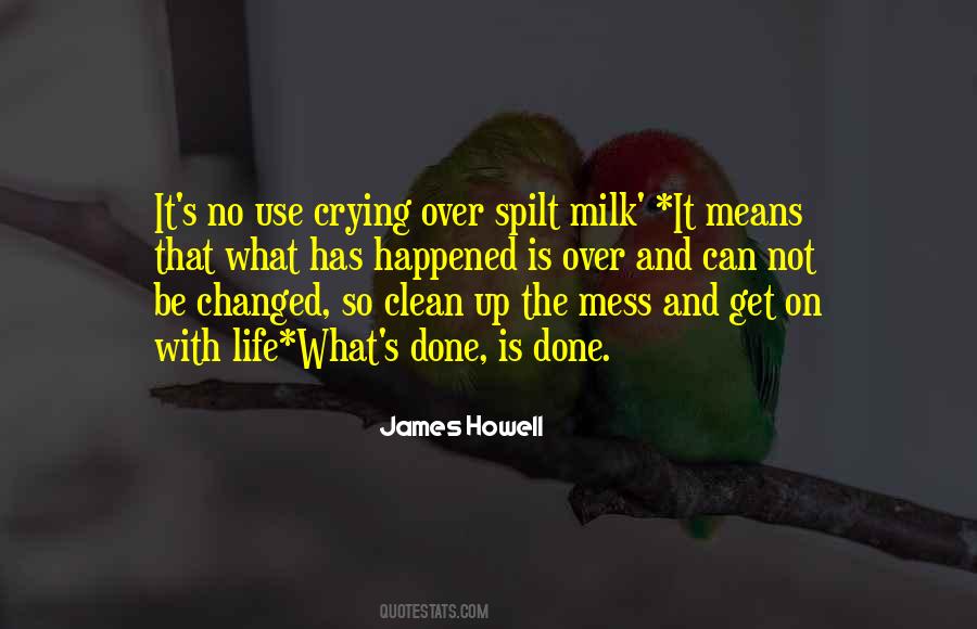 Quotes About Crying Over Spilt Milk #968646