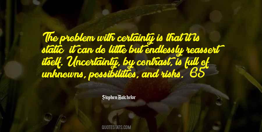 Quotes About Certainty And Uncertainty #1026693