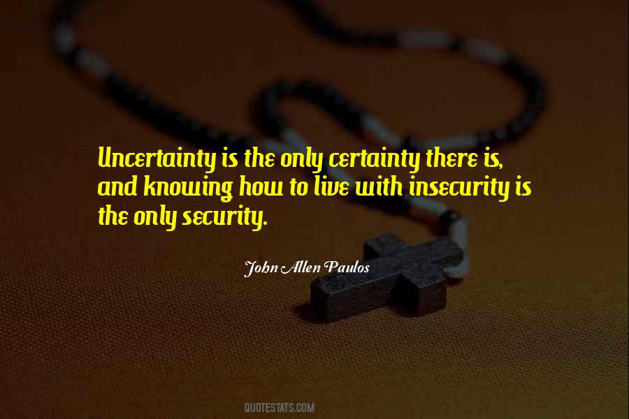 Quotes About Certainty And Uncertainty #1322077