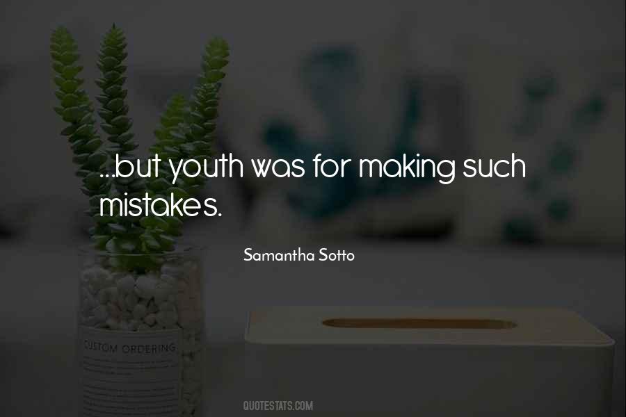 Quotes About The Mistakes Of Youth #123615