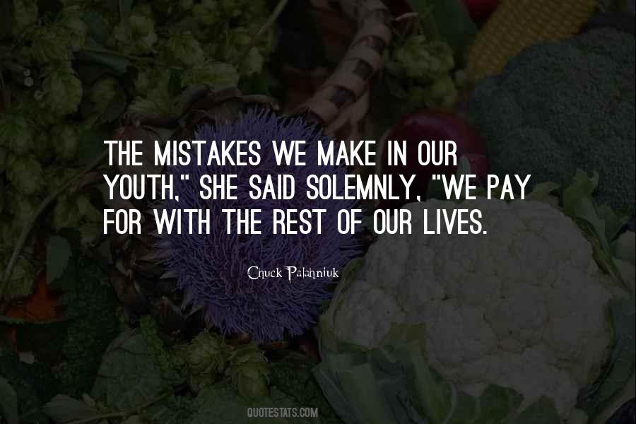 Quotes About The Mistakes Of Youth #1345755