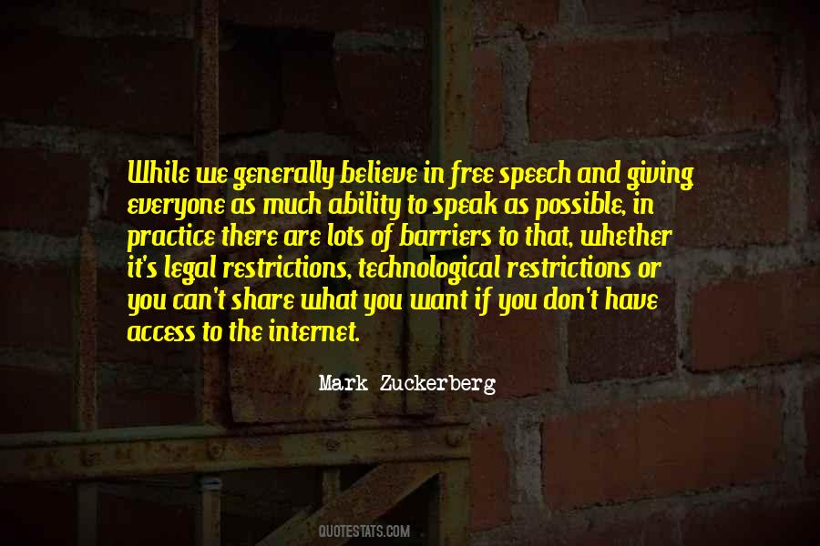 Internet Speech Quotes #789196