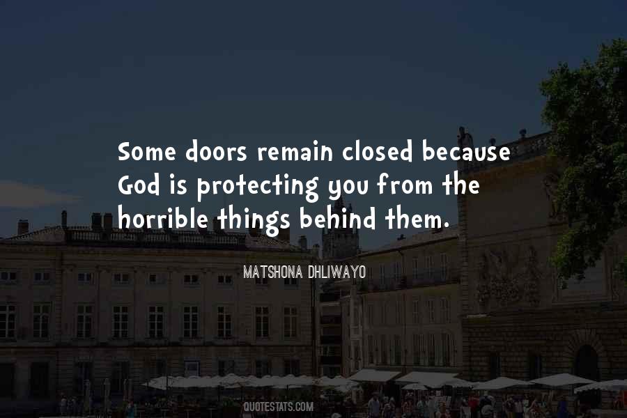 Quotes About Behind Closed Doors #2042