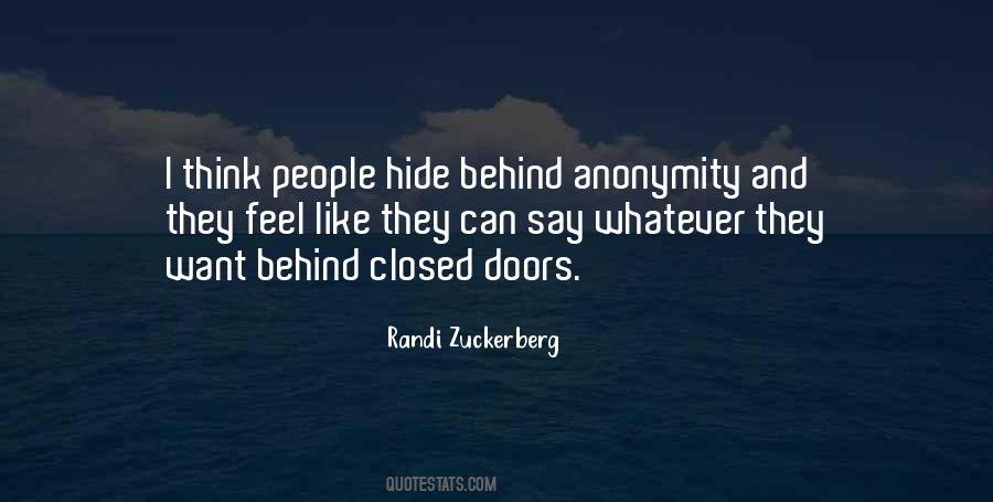 Quotes About Behind Closed Doors #635536