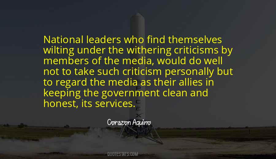 Honest Government Quotes #1213038