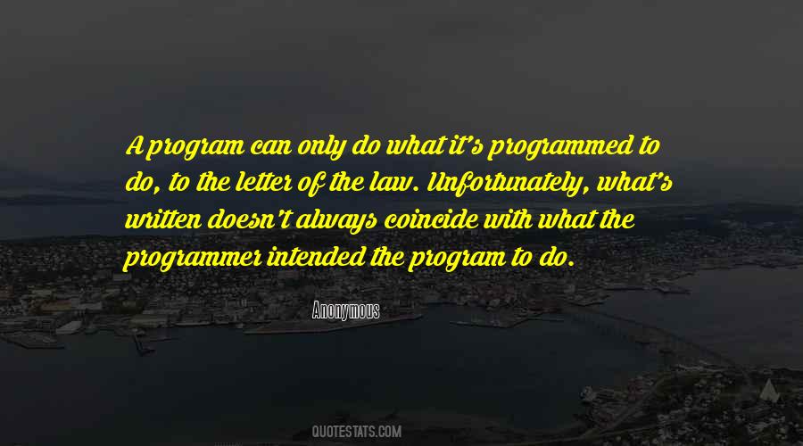 Quotes About Programmed #923283