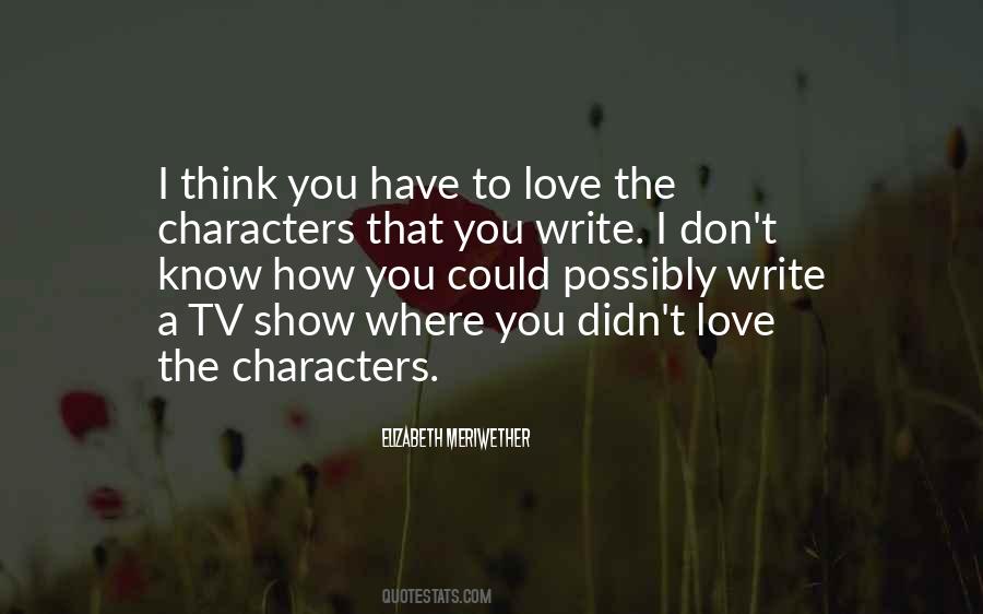 Love Characters Quotes #42750