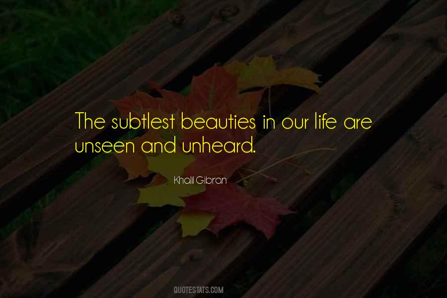 Beauties In Life Quotes #127289