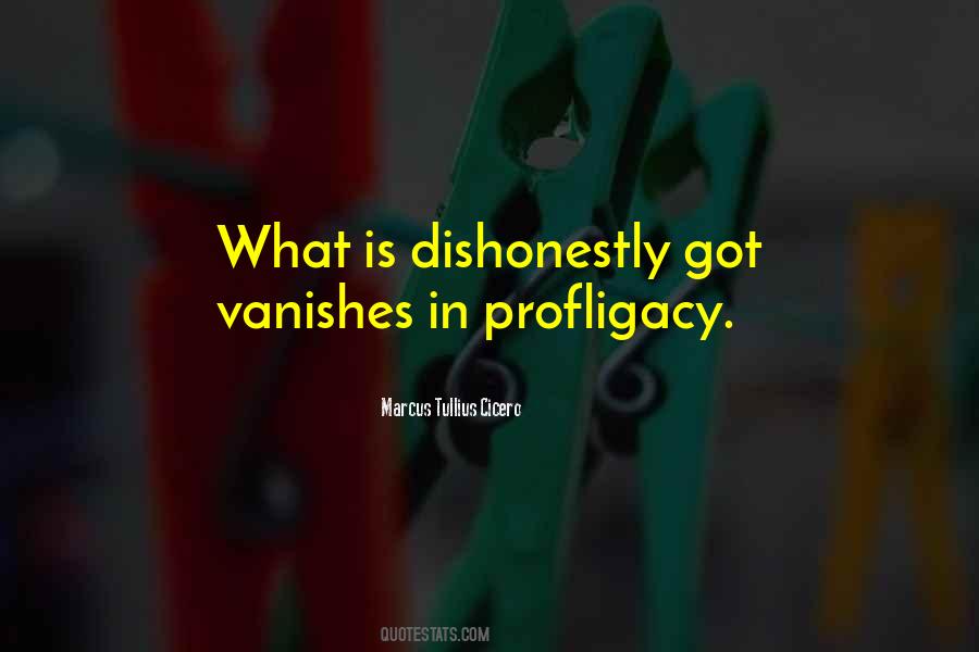Quotes About Profligacy #1070224