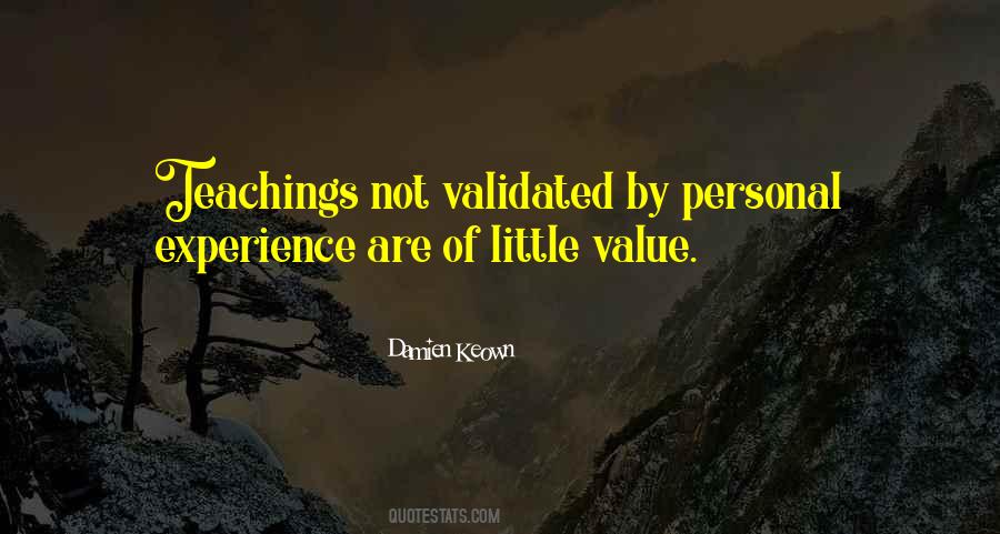 Quotes About Value Of Experience #398510