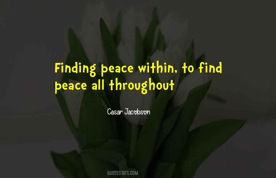 Quotes About Peace Within #363884