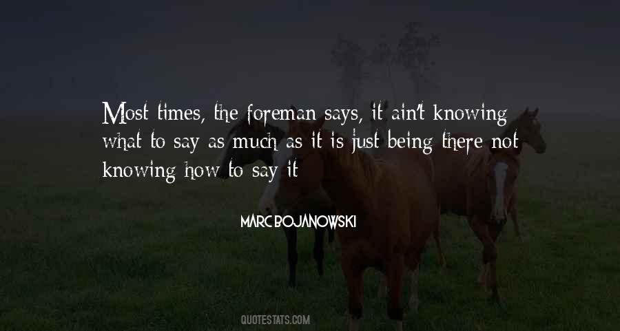 Quotes About Knowing What To Say #372230