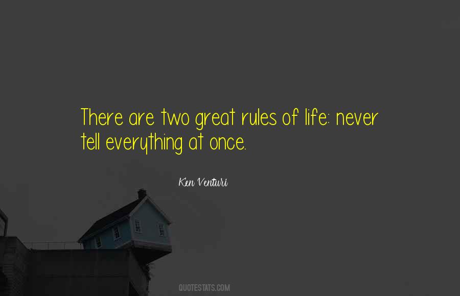 Quotes About Rules Of Life #1091684