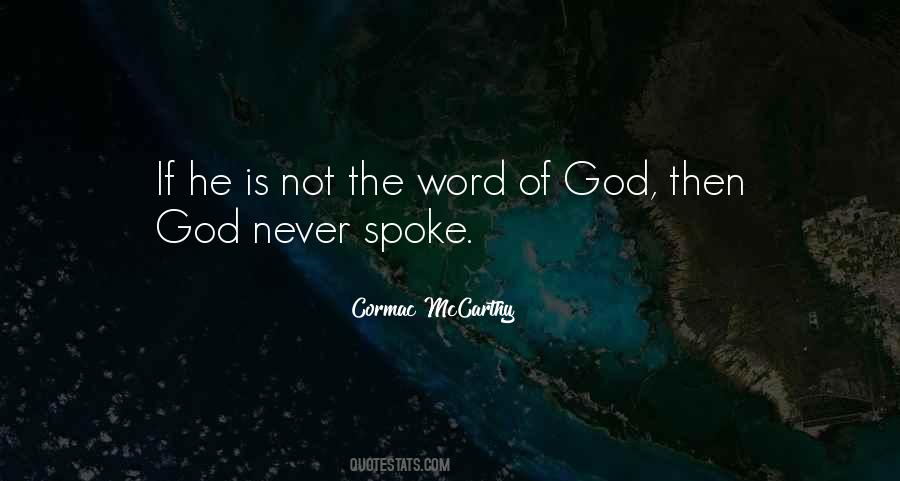 God Spoke Quotes #735435