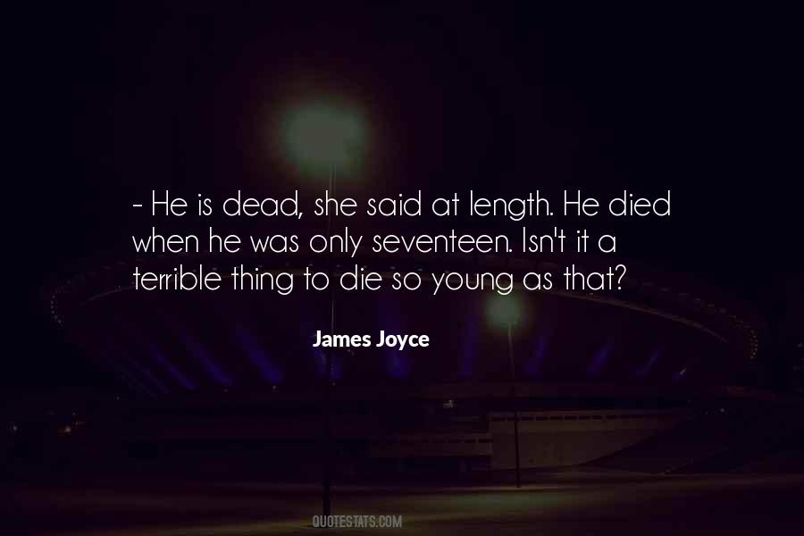 Quotes About Young Dead #292379