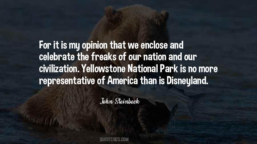 Quotes About Yellowstone Park #1405920