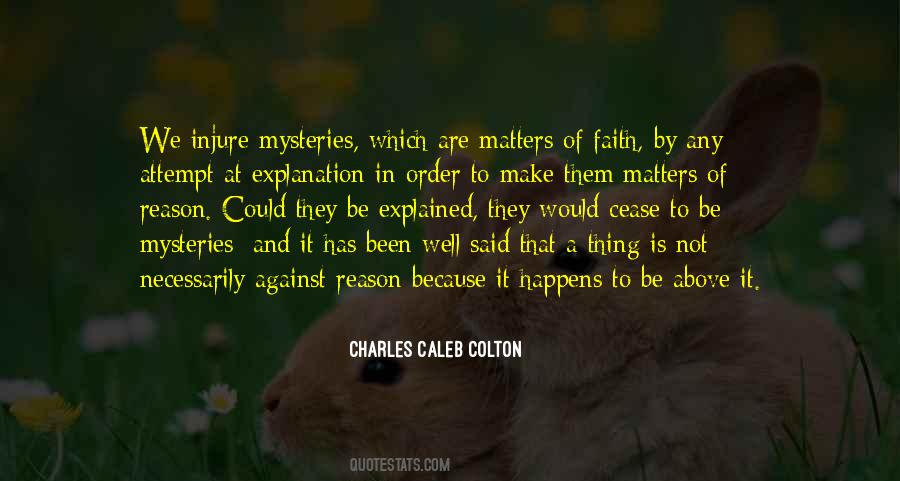 Quotes About Mysteries #1348725