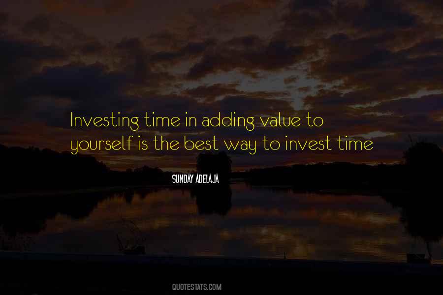 Invest Time Quotes #389839