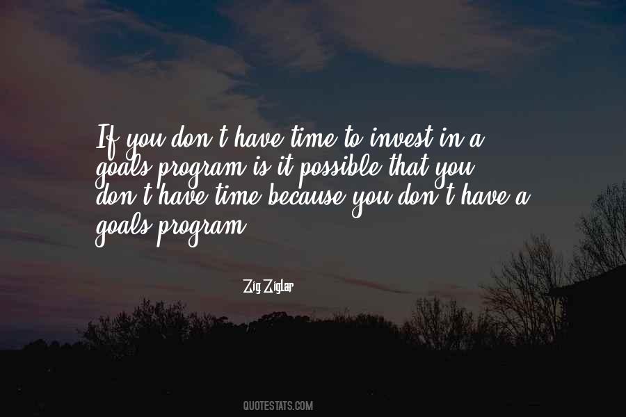 Invest Time Quotes #687184