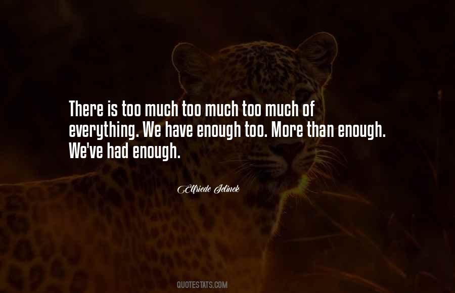 Quotes About Too Much Stuff #646614