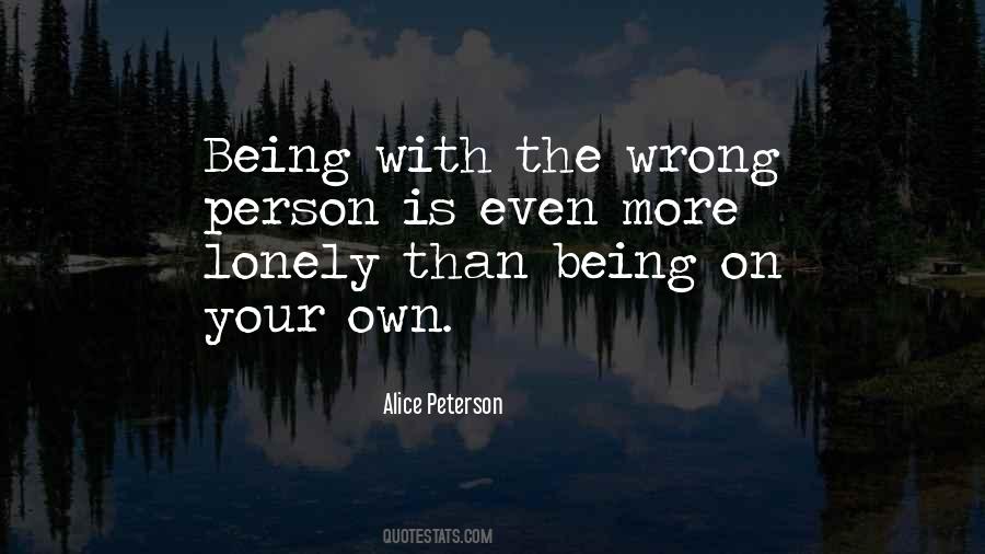 Quotes About Being On Your Own #1065926