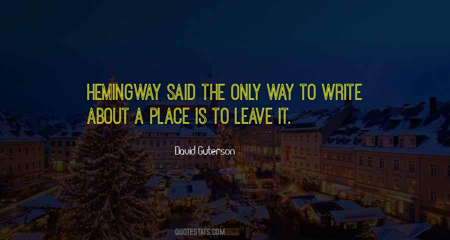 Quotes About Hemingway #945489