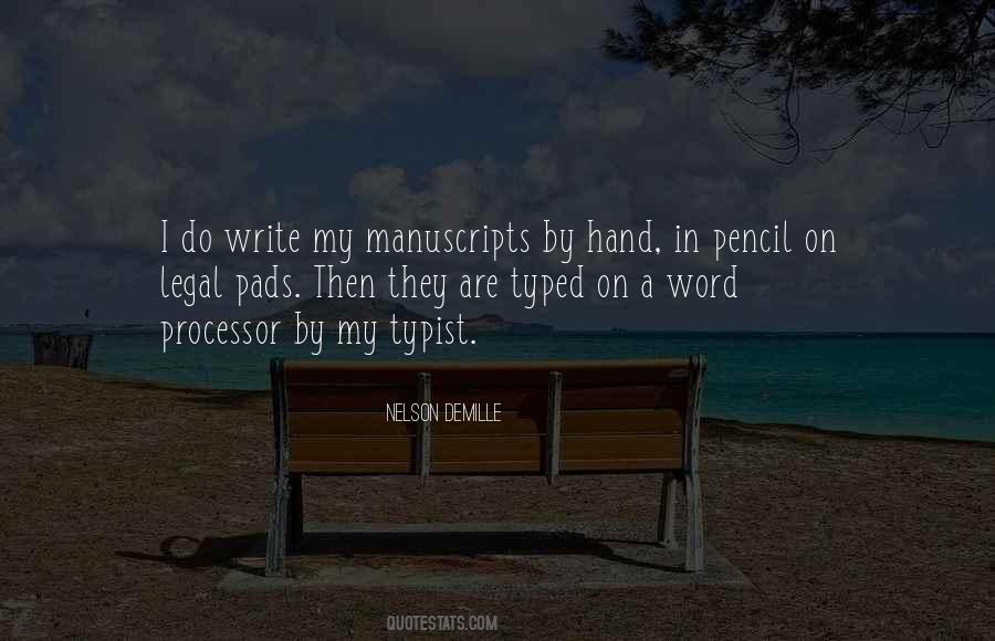 Quotes About Manuscripts #190908