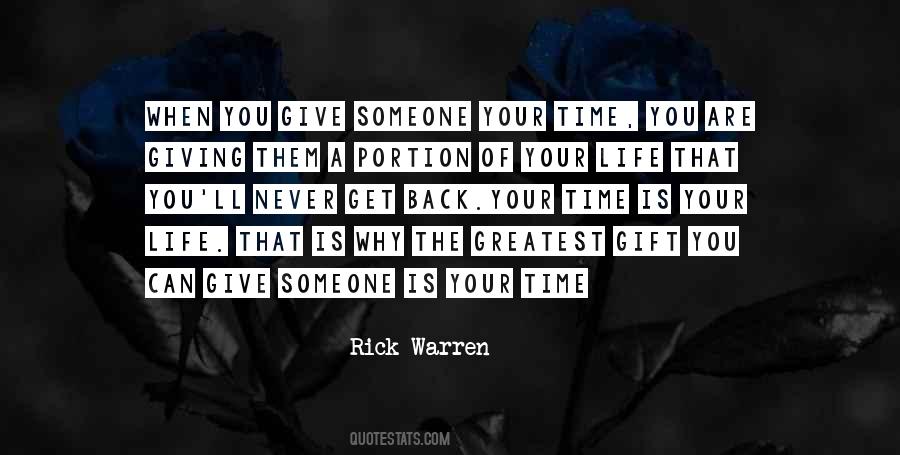 Quotes About Giving Time #145579